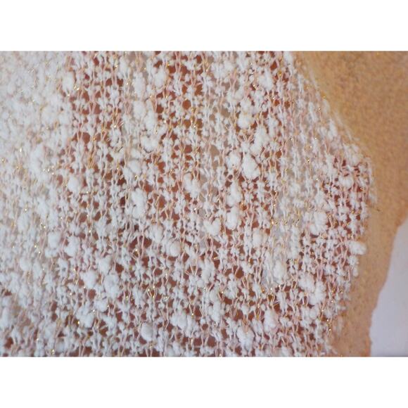 Jessica Simpson Elinah Pink Knit Top Women Sz XS Gold Glitter V-Neck Half Sleeve - Picture 6 of 10